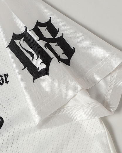 Gothic Number Mesh Jersey Tee
