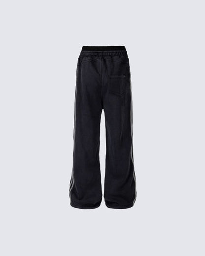 American Vintage Distressed Double-Waist Sweatpants
