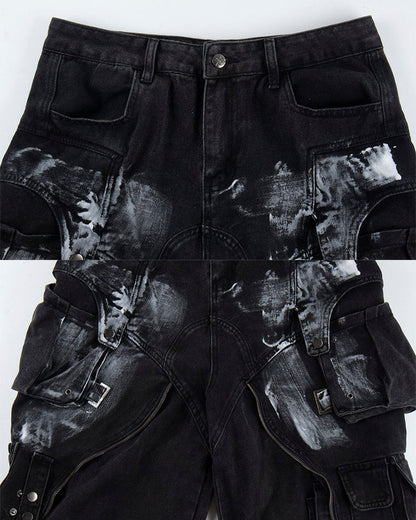 New Washed Multi-Pocket Street Cargo Pants