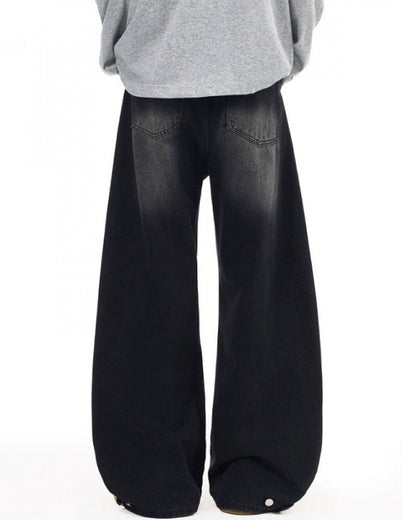Deconstructed Cat-Whisker Curved Denim Pants