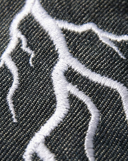 LIGHTNING Series | Double-Sided Embroidery Raw Denim