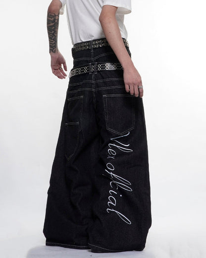 High Street Double Waistband Patchwork Pants