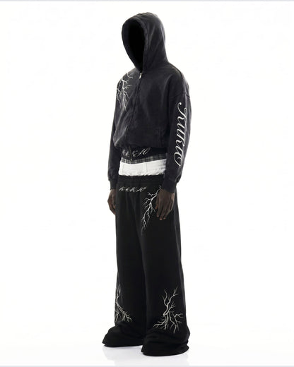 LIGHTNING Series | New Dark Hooded Zip Sweatshirt