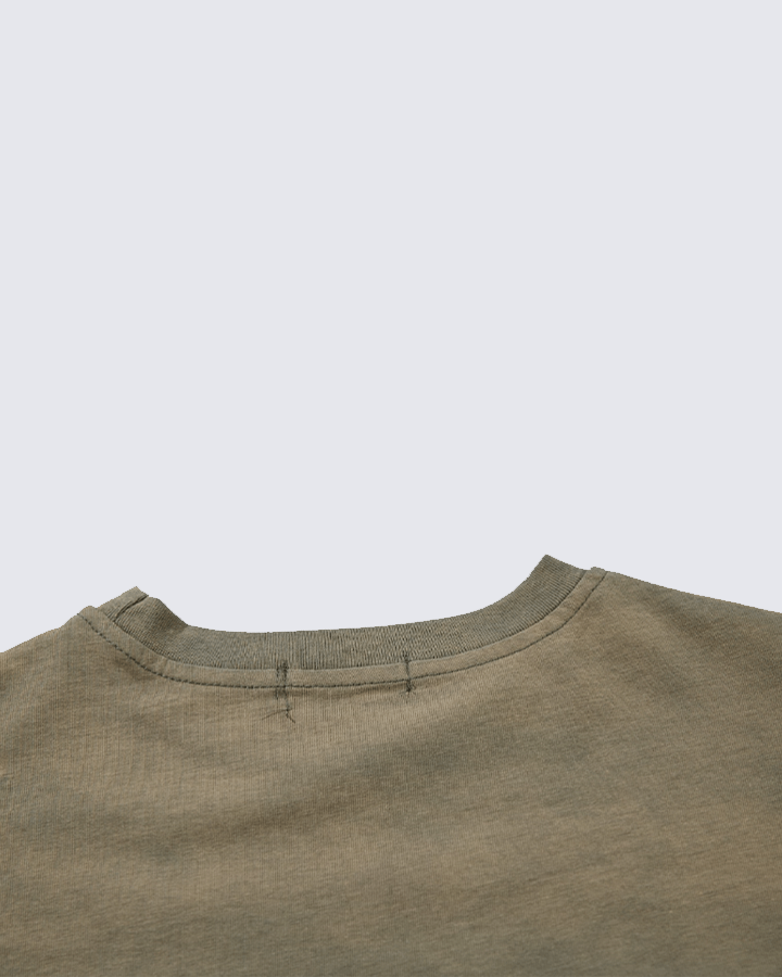 Grunge Distressed Print Oversized Long Sleeve T-Shirt