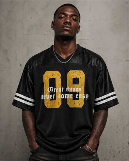 Vintage Casual  Number Print Mesh Tee