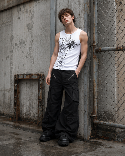 Retro-Style Printed Vest With Unique Design