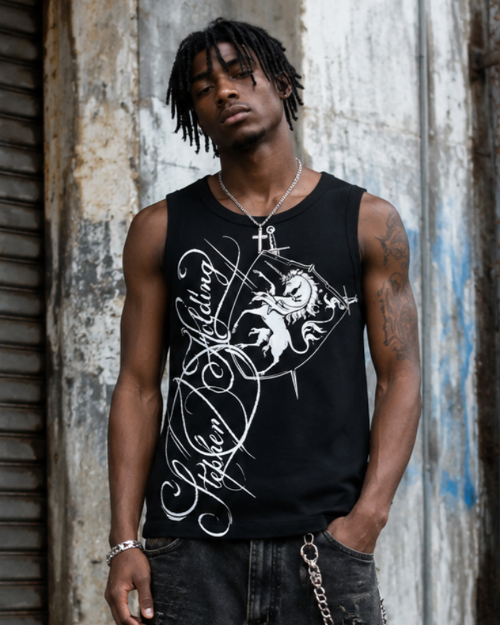 Retro-Style Printed Vest With Unique Design