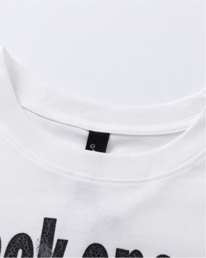 Vintage Washed Text Graphic Sleeveless Tee