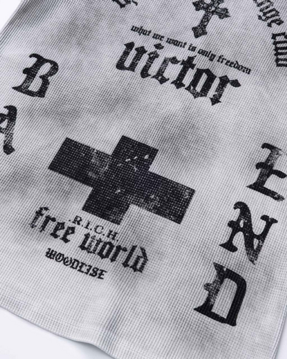 Vintage Fashion Niche Design Distressed T-Shirt