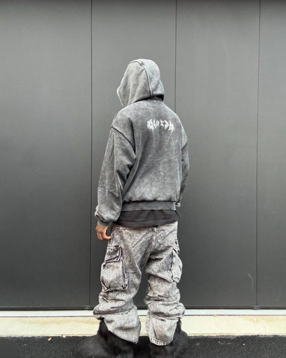 KIIKIO Stonewashed Balaclava Integrated Hoodie