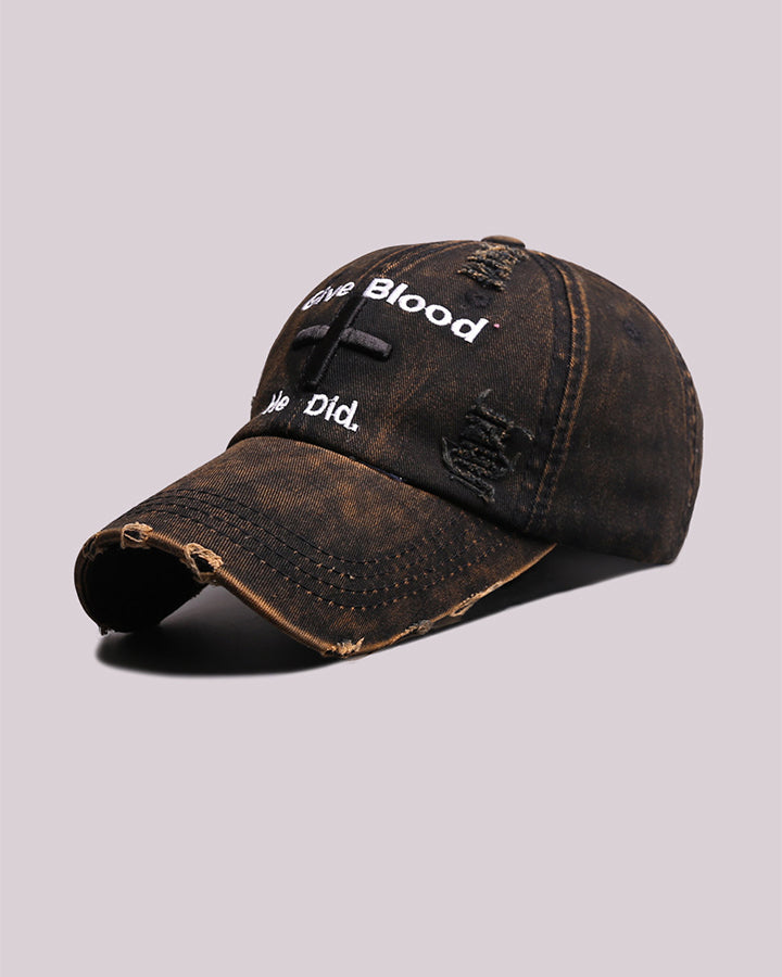 Vintage New Distressed Embroidered Baseball Cap