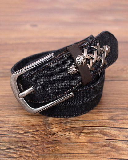 Punk Rock Studded Versatile Leather Belt