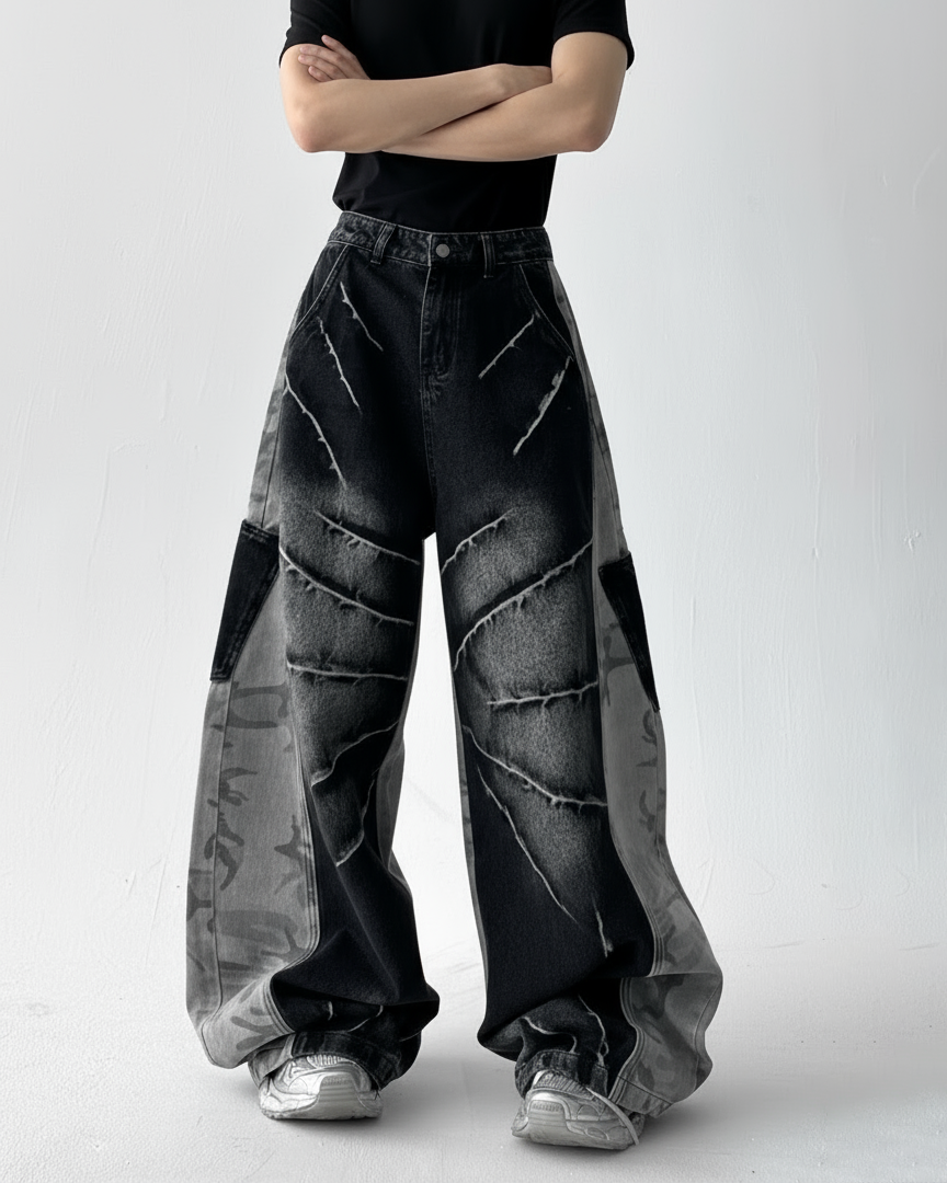 Lightning Camo Washed Blade Jeans