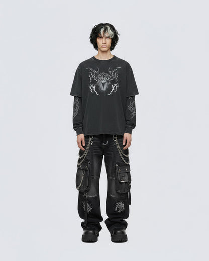 Graphic Oversized Long Sleeve T-shirt
