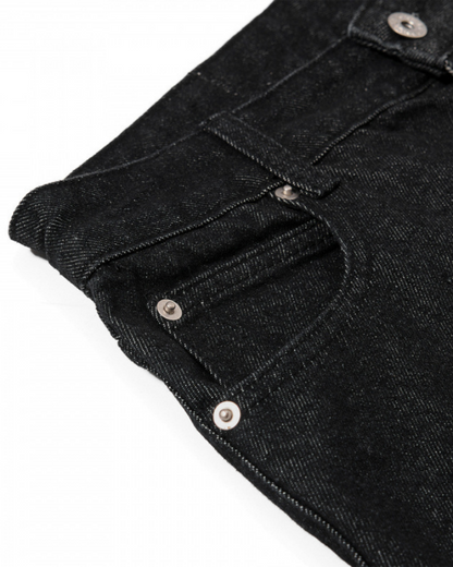 Button Detail Denim Wide  Loose Shorts