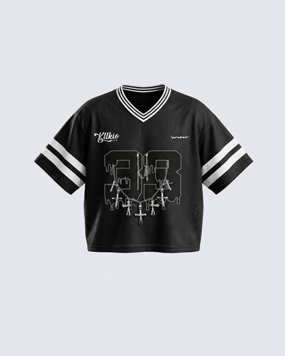 Vintage Graphic Cropped Street Jersey