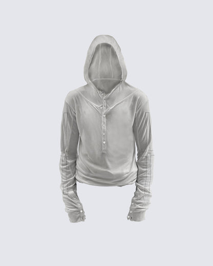 Slim Fit Long Sleeve Pullover with Unique Design