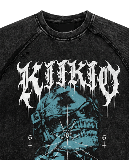 Vintage Washed Skull Graphic T-Shirt