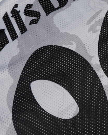 Vintage Mesh Portrait Graphic V-Neck Jersey Tee