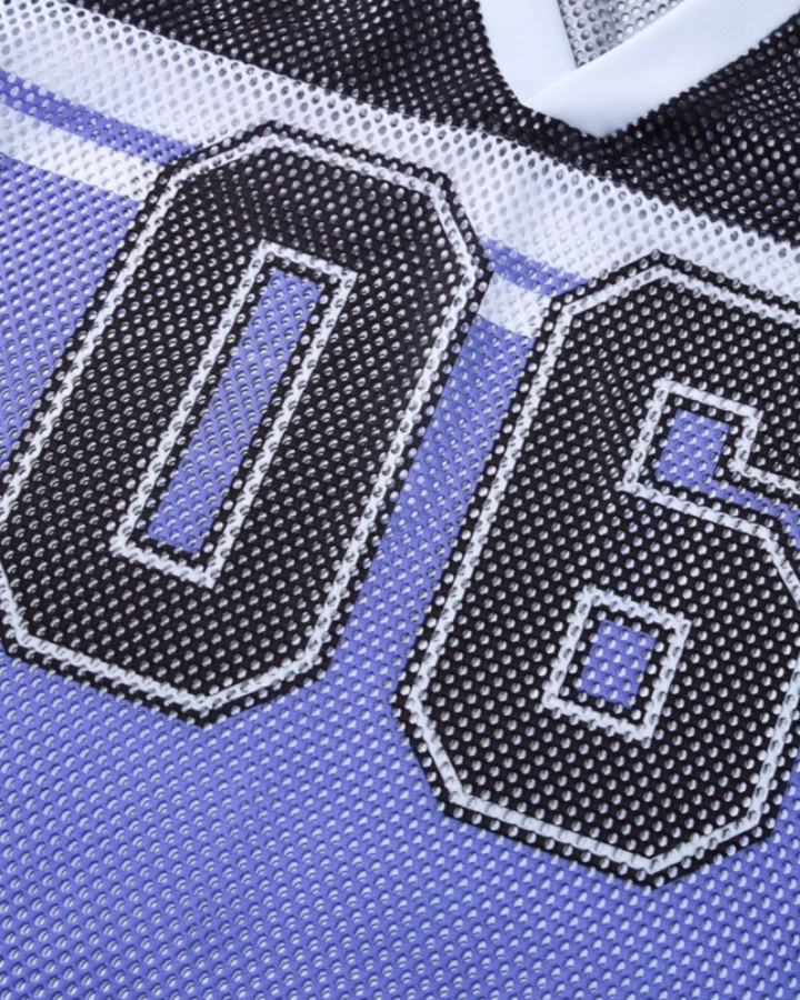 Colorblock Mesh Number 06 Football Jersey Tee
