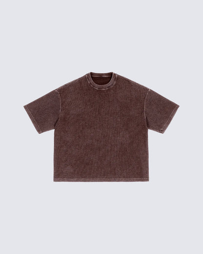 New Vintage Waffle Washed Short Sleeve T-Shirt