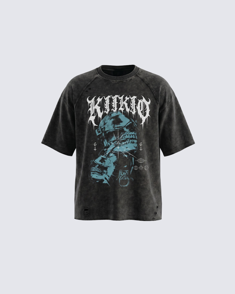 Vintage Washed Skull Graphic T-Shirt