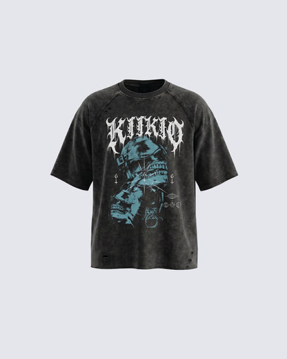 Vintage Washed Skull Graphic T-Shirt