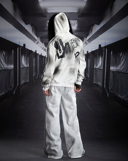American Vintage Distressed Double-Waist Sweatpants