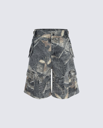 New Camo Utility Wide-Leg Shorts