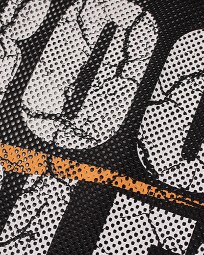Retro Mesh Graphic Letter Sport Tee