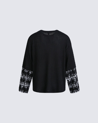 2026 Vintage Ribbed Texture Sweatshirt