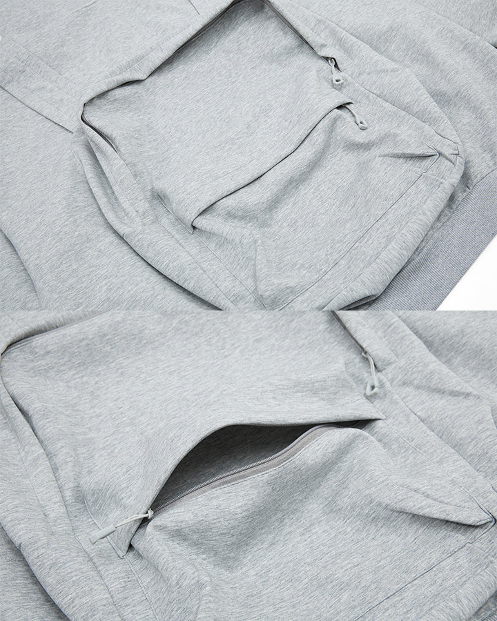 American 3D Backpack Hooded Zip-Up Sweatshirt