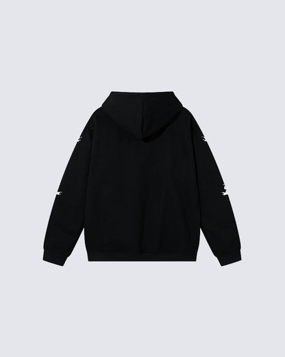 Autumn Winter Gradient Skeleton Print Hoodie