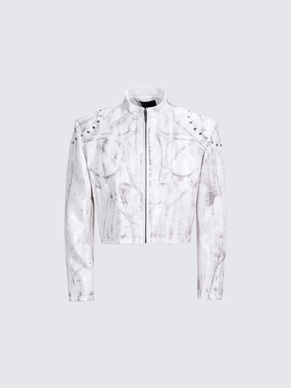 Studded Moto Leather Jacket