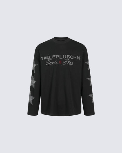 Rhinestone Star Graphic Long Sleeve Shirt