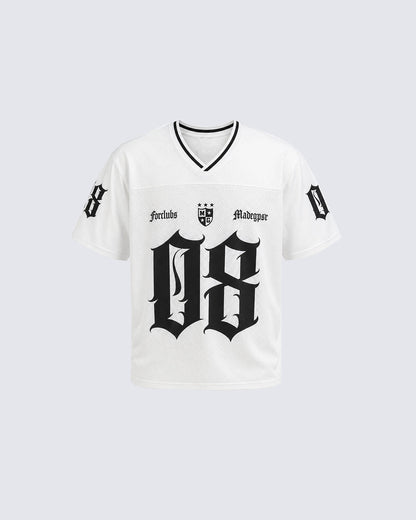 Gothic Number Mesh Jersey Tee