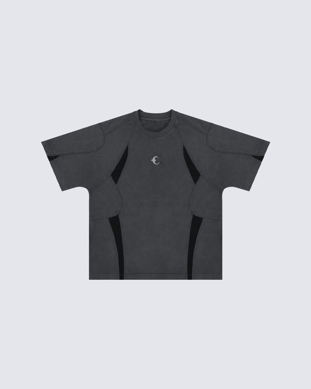 Asymmetrical Panel Spliced Short Sleeve T-Shirt