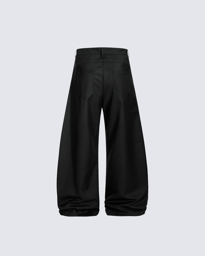 Dual-Layer Design Curved Blade Casual Pants