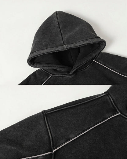 American Vintage Distressed Hooded Sweatshirt