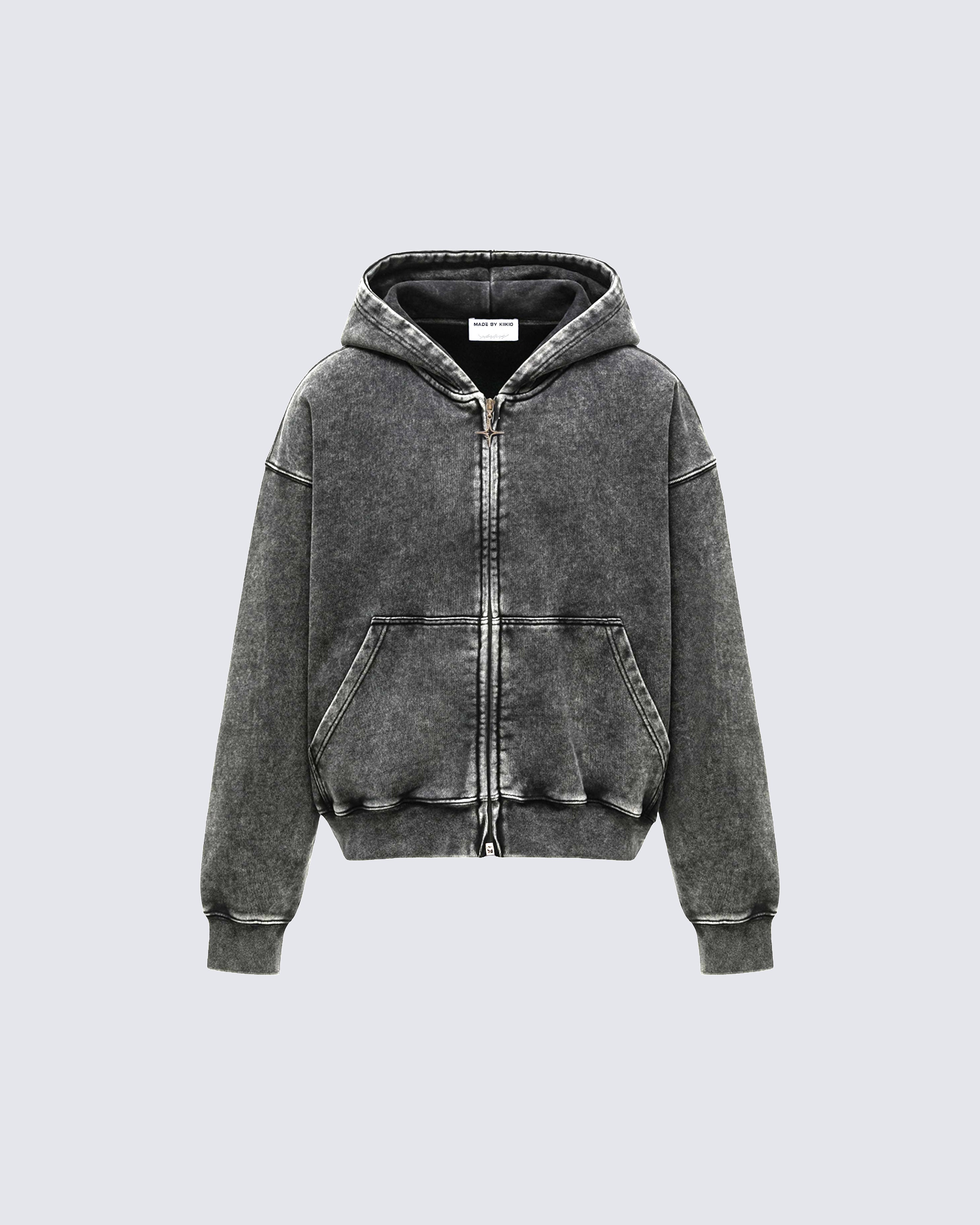 Heavyweight Vintage Zip-Up Hoodie