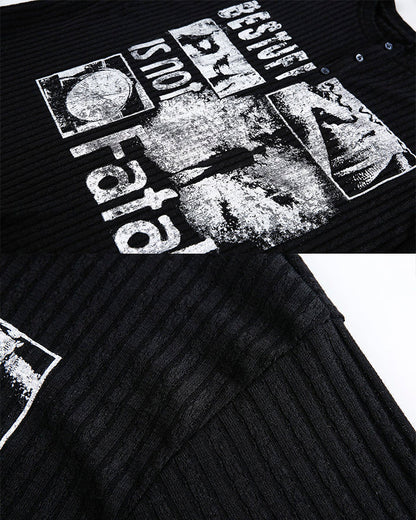 2026 Vintage Ribbed Texture Sweatshirt