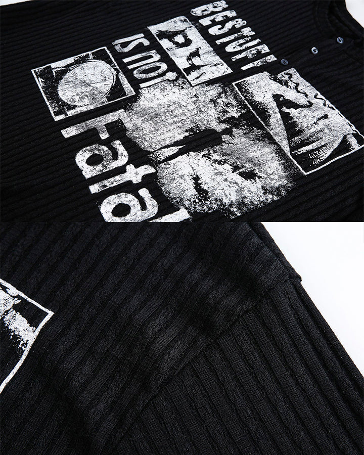 2026 Vintage Ribbed Texture Sweatshirt