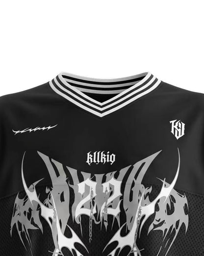 Gothic Graphic Cropped Street Jersey