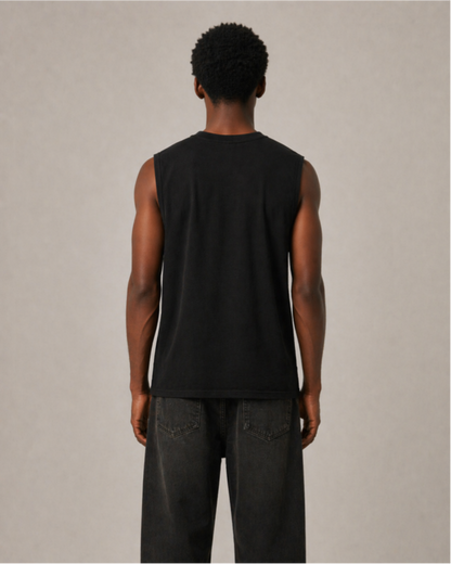 Dark Gothic Thorn Graphic Sleeveless T-Shirt